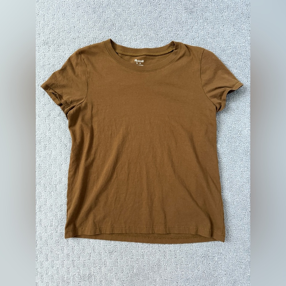 Madewell Crewneck Tee in Brown